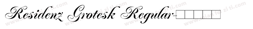 Residenz Grotesk Regular字体转换